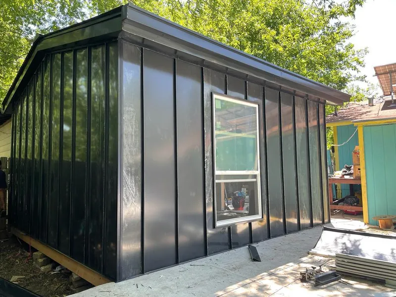 Black standing seam metal wall panels for Metal Roof Installation in Harrisburg